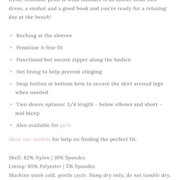 Dainty Jewells Swimdress in Cream, Blush and Green - Picture 5 of 10